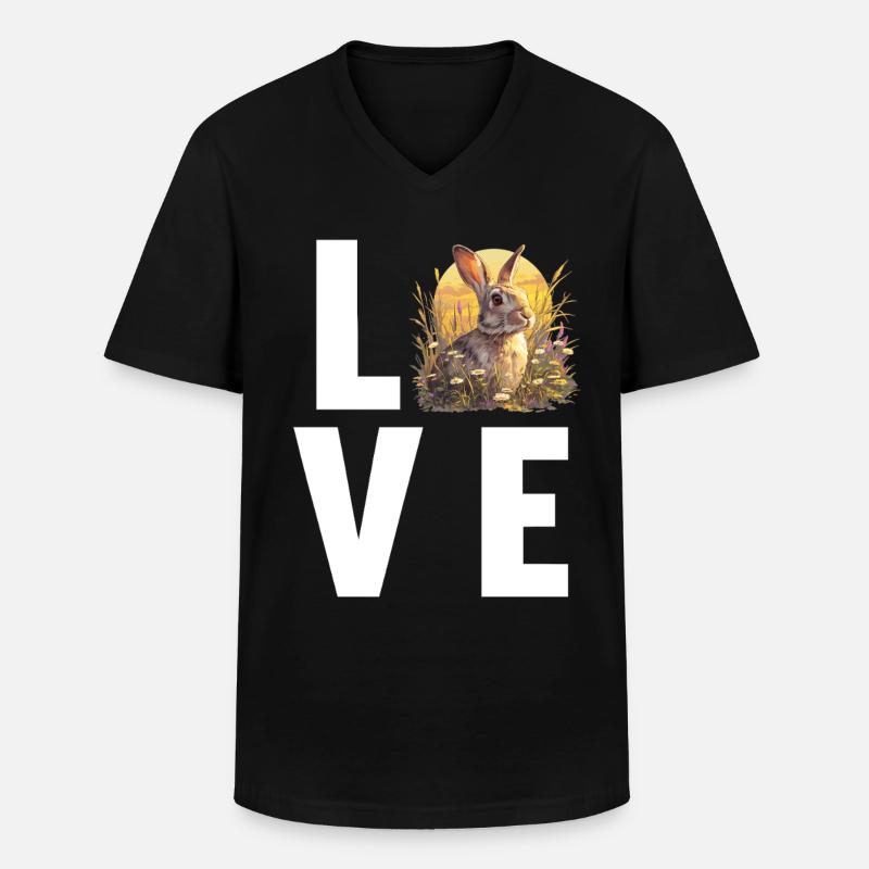 Bunny Bunny - Men's V-Neck T-Shirt - black