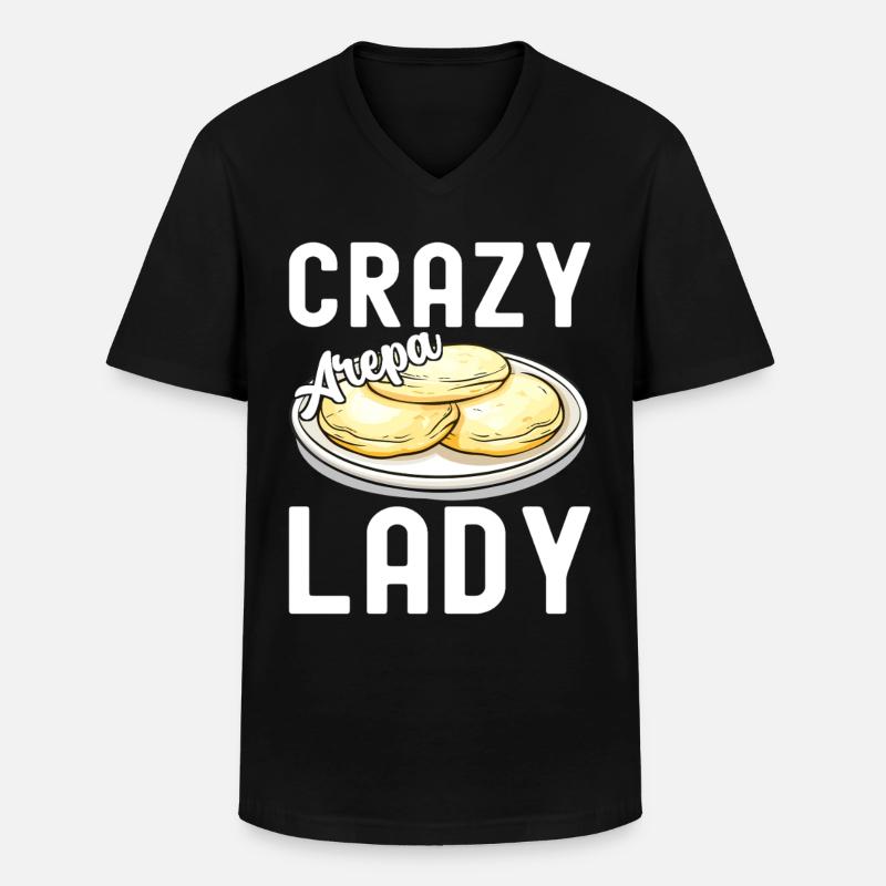 Venezolanische Arepas - Männer-T-Shirt mit V-Ausschnitt - Schwarz