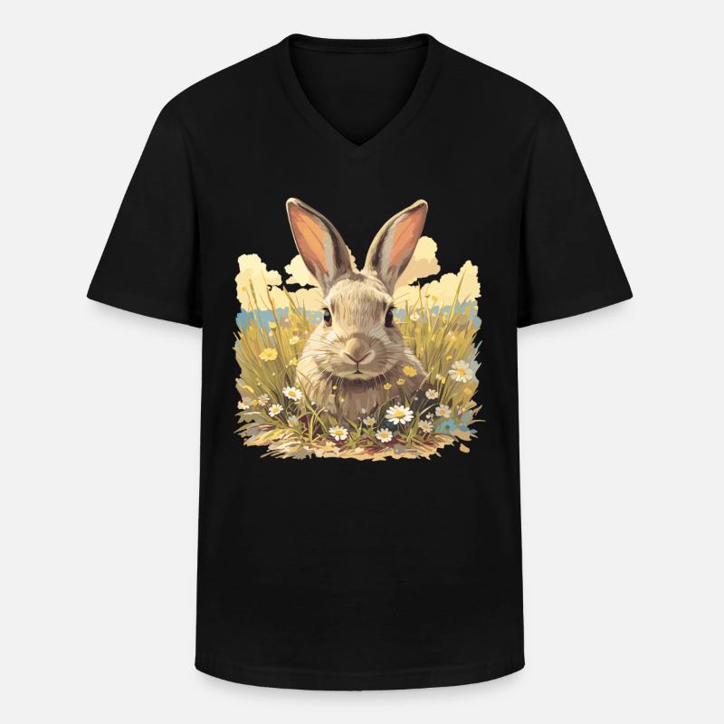 Bunny Bunny - Men's V-Neck T-Shirt - black