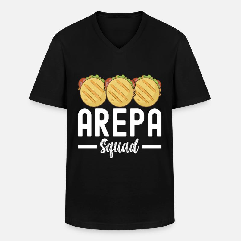 Venezolanische Arepas - Männer-T-Shirt mit V-Ausschnitt - Schwarz