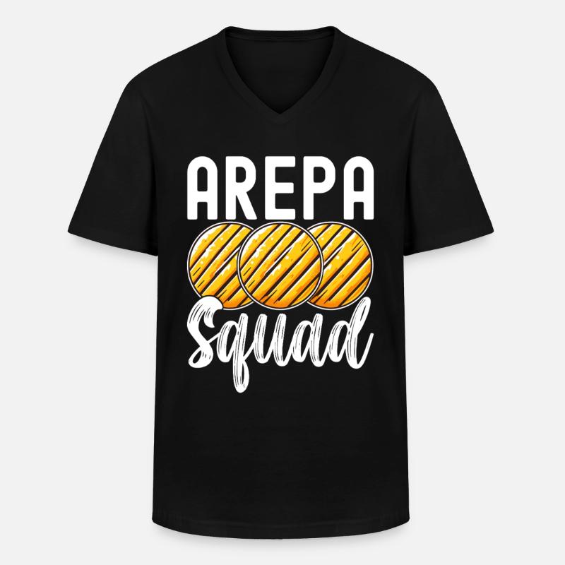 Venezolanische Arepas - Männer-T-Shirt mit V-Ausschnitt - Schwarz