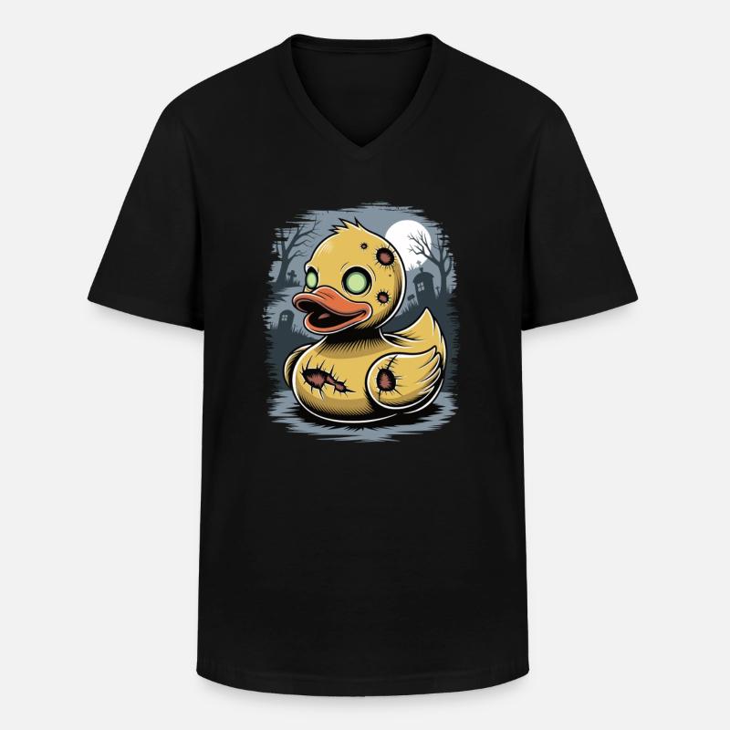 Zombie gummiente - Männer-T-Shirt mit V-Ausschnitt - Schwarz