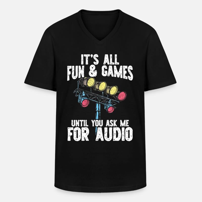 Lichttechniker Beleuchtungstechniker Lichttechnik - Männer-T-Shirt mit V-Ausschnitt - Schwarz