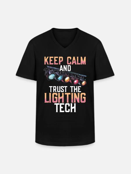 Lichttechniker Beleuchtungstechniker Lichttechnik - Männer-T-Shirt mit V-Ausschnitt - Schwarz