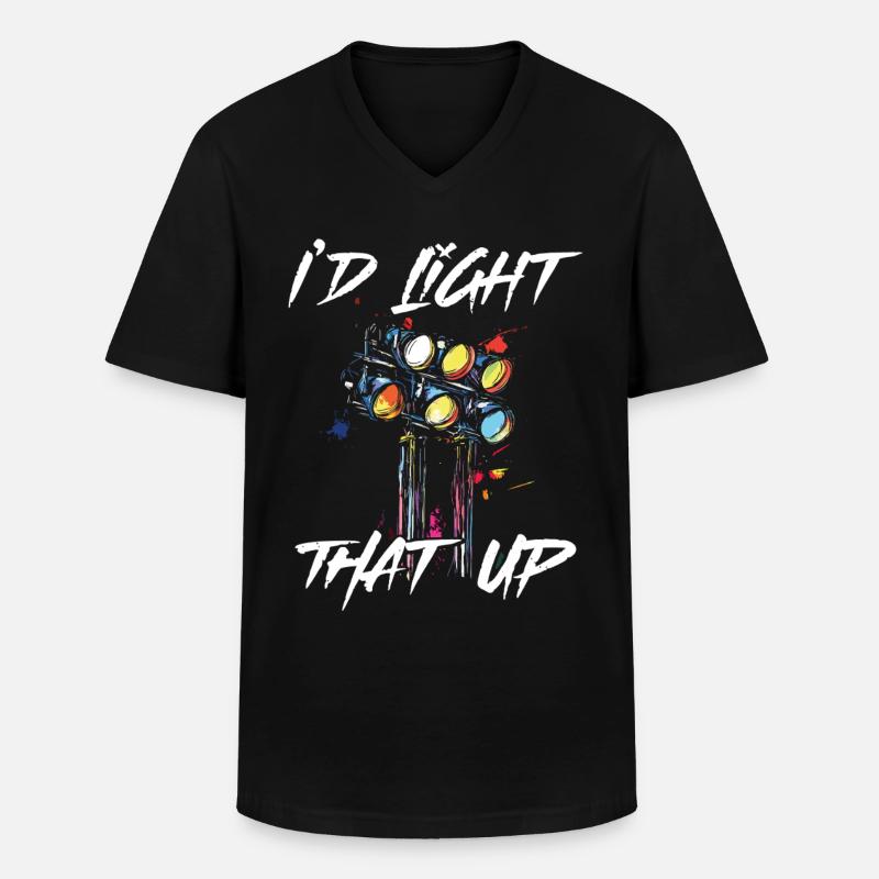 Lichttechniker Beleuchtungstechniker Lichttechnik - Männer-T-Shirt mit V-Ausschnitt - Schwarz