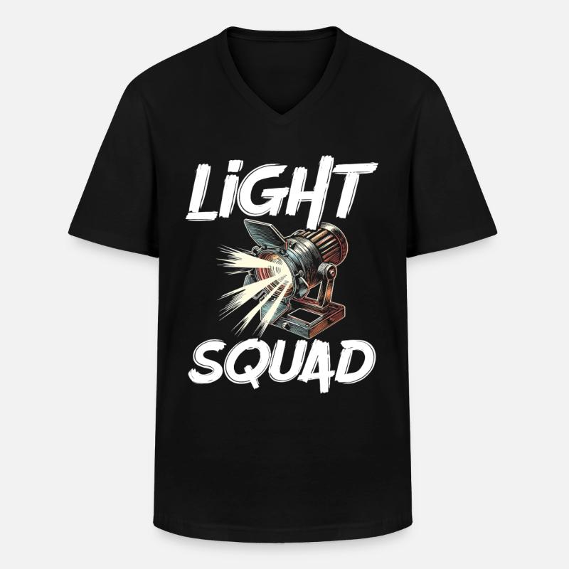 Lichttechniker Beleuchtungstechniker Lichttechnik - Männer-T-Shirt mit V-Ausschnitt - Schwarz