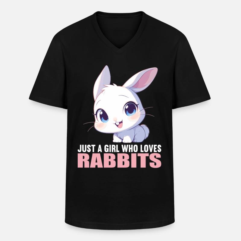 Bunny Bunny - Men's V-Neck T-Shirt - black