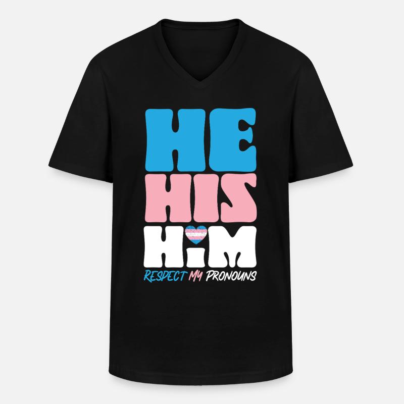 Transgender Trans LGBT Pride - Männer-T-Shirt mit V-Ausschnitt - Schwarz