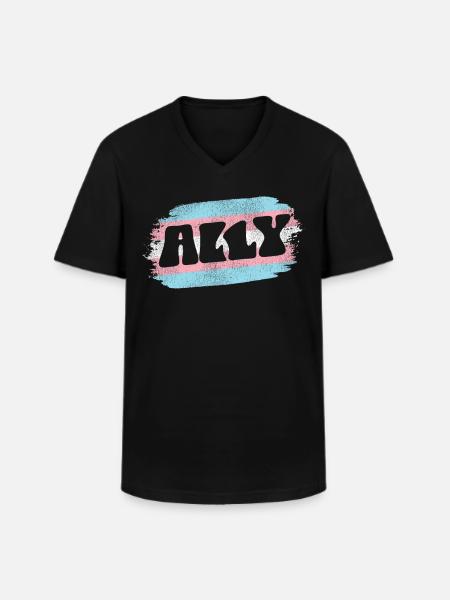Transgender Trans LGBT Pride - Men's V-Neck T-Shirt - black