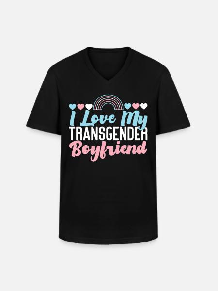 Transgender Trans LGBT Pride - Men's V-Neck T-Shirt - black