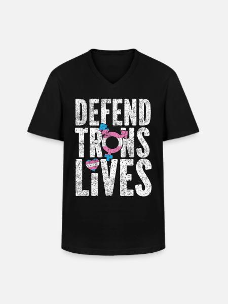 Transgender Trans LGBT Pride - Männer-T-Shirt mit V-Ausschnitt - Schwarz