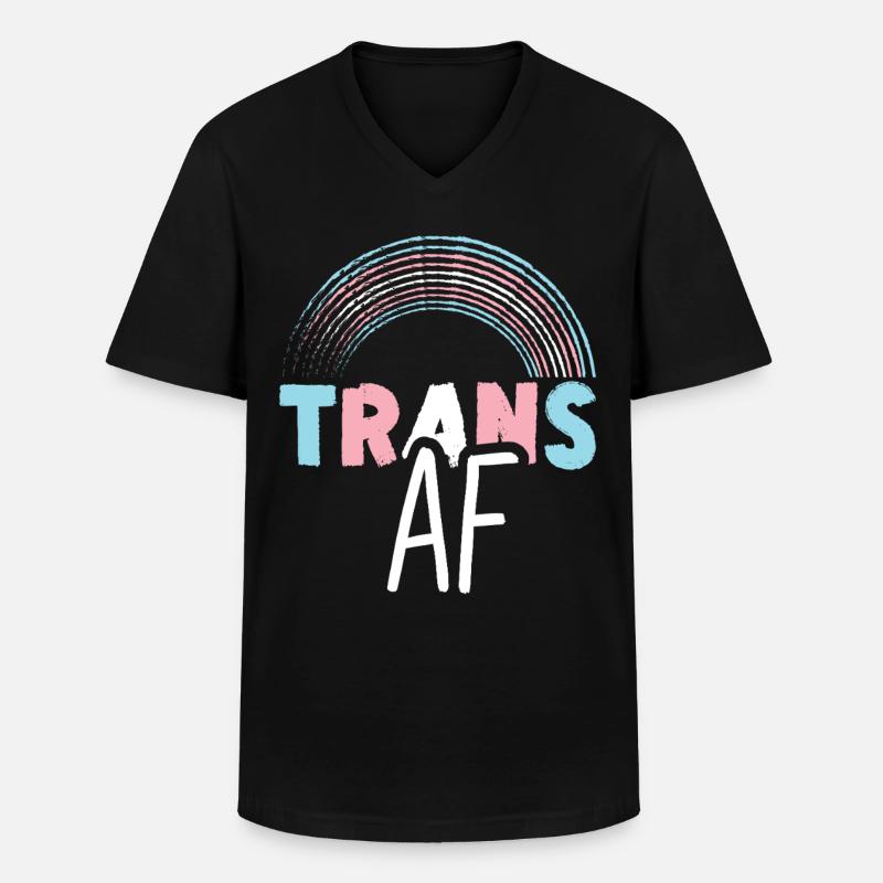 Transgender Trans LGBT Pride - Männer-T-Shirt mit V-Ausschnitt - Schwarz