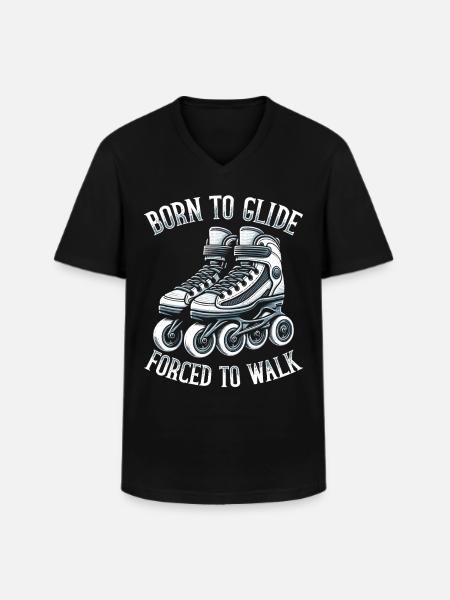 Inline Skating Rollerblading Inline Skates - Männer-T-Shirt mit V-Ausschnitt - Schwarz