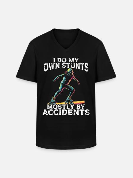 Inline Skating Rollerblading Inline Skates - Männer-T-Shirt mit V-Ausschnitt - Schwarz