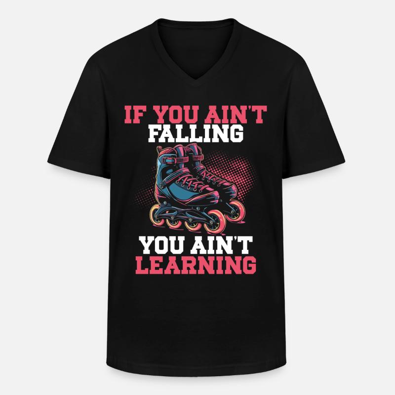 Inline Skating Rollerblading Inline Skates - Männer-T-Shirt mit V-Ausschnitt - Schwarz