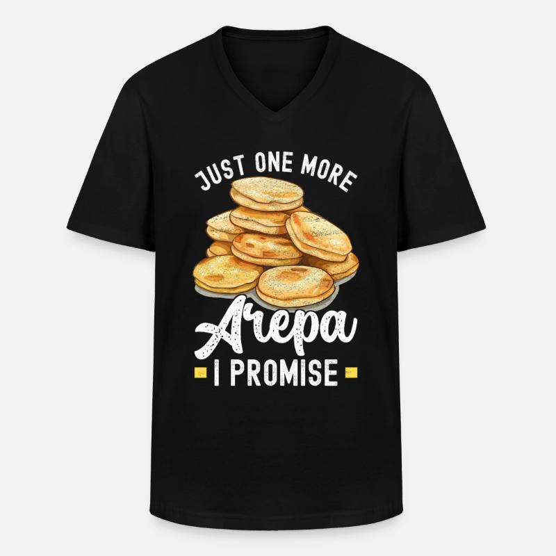 Venezolanische Arepas - Männer-T-Shirt mit V-Ausschnitt - Schwarz