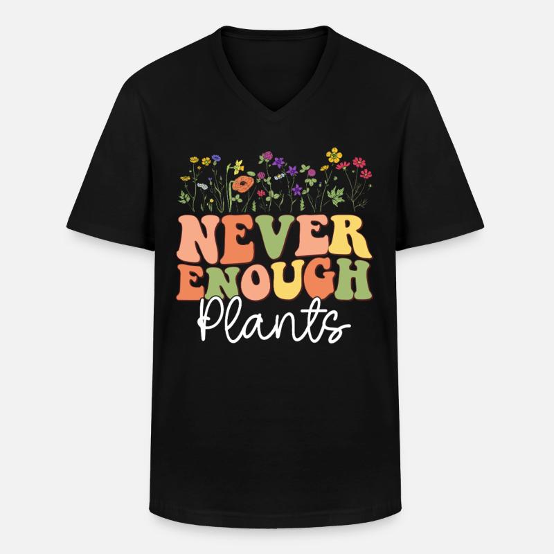 Never Enough Plants - Men's V-Neck T-Shirt - black