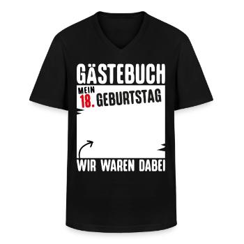 T-Shirt 18. Geburtstag Junge Lustiges Geschenk 18. - Männer-T-Shirt mit V-Ausschnitt - Schwarz - Vorne - AI Model Male 178 dark (178cm)