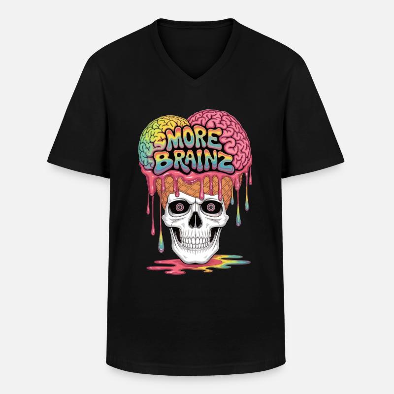 Zombie Eiscreme Wahnsinn - Männer-T-Shirt mit V-Ausschnitt - Schwarz