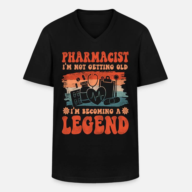 Pharmacy Tech Technician - Men's V-Neck T-Shirt - black