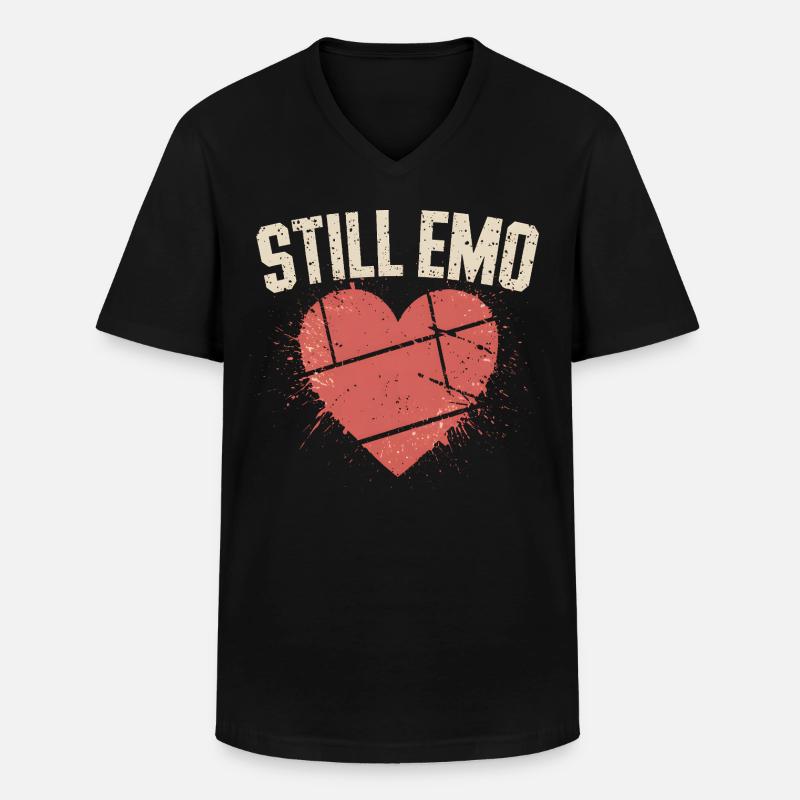 Still Emo! Emo Goth Alternative - Männer-T-Shirt mit V-Ausschnitt - Schwarz