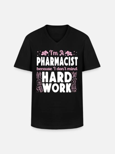 Technicien en pharmacie - T-shirt col V Homme - noir