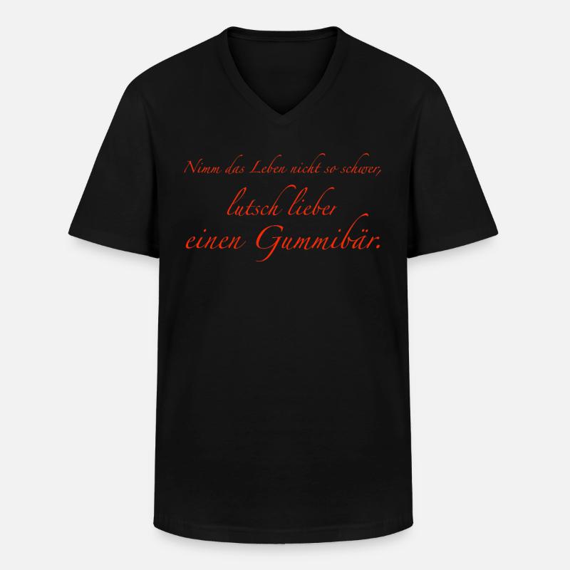 der Gummibär - Männer-T-Shirt mit V-Ausschnitt - Schwarz