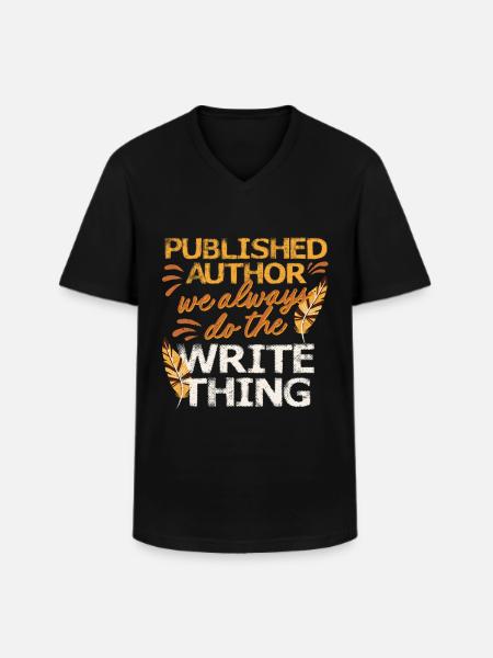 Author Authors - Men's V-Neck T-Shirt - black