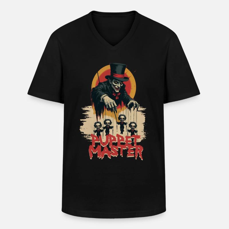 Puppeteer Ventriloquist Puppet Master - Men's V-Neck T-Shirt - black