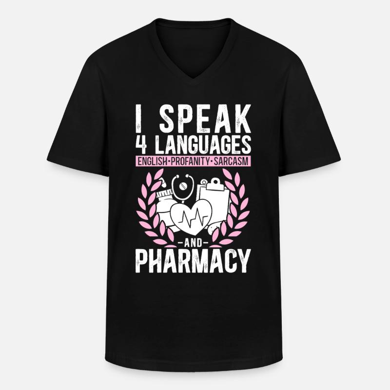 Pharmacy Tech Technician - Männer-T-Shirt mit V-Ausschnitt - Schwarz
