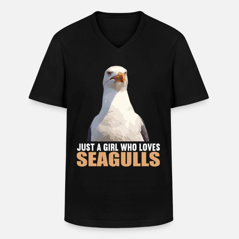 Möwen Möwe - Männer-T-Shirt mit V-Ausschnitt - Schwarz