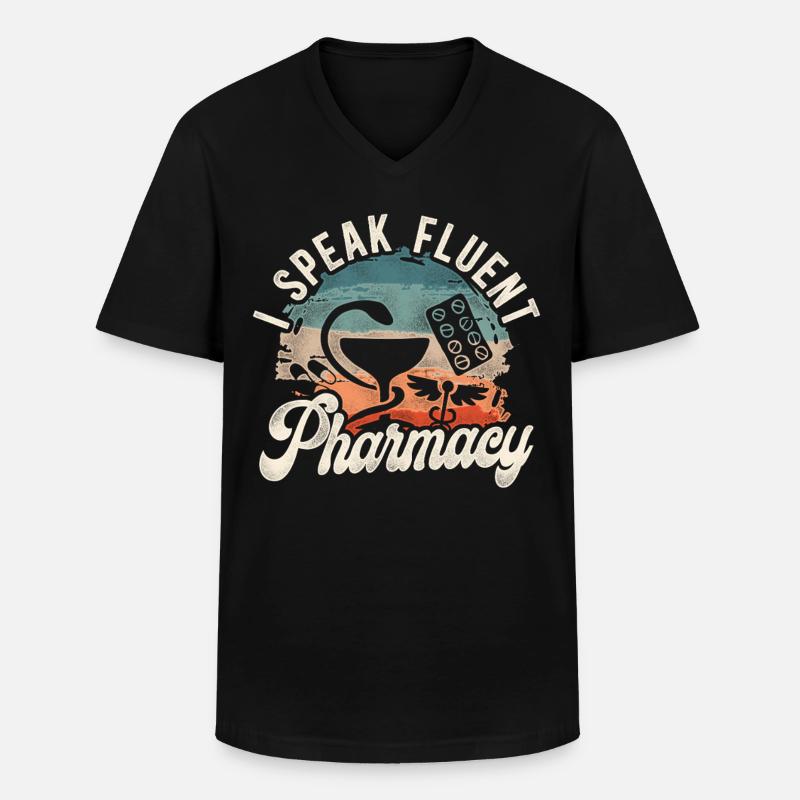 Pharmacy Tech Technician - Männer-T-Shirt mit V-Ausschnitt - Schwarz