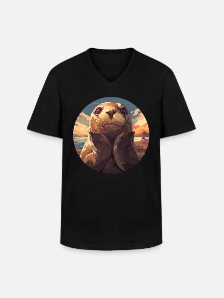 Seals, Seal - Men's V-Neck T-Shirt - black