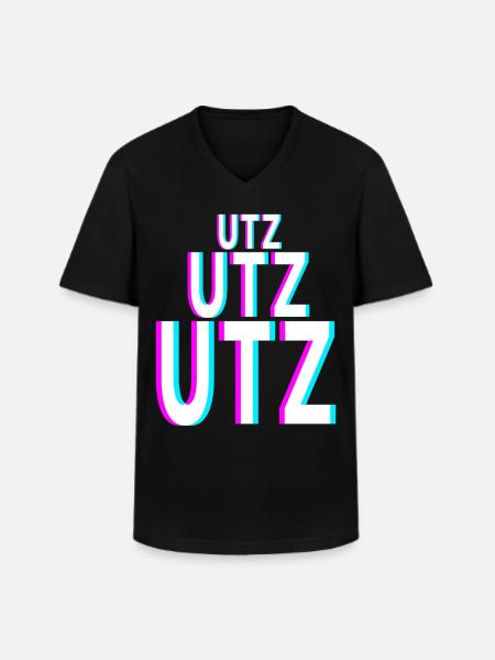 UTZ UTZ UTZ Techno EDM Music Raver Festival - Men's V-Neck T-Shirt - black