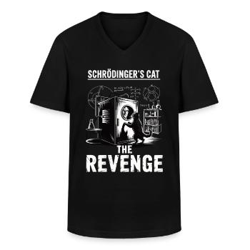 Schroedingers cat Revenge - Männer-T-Shirt mit V-Ausschnitt - Schwarz - Vorne - AI Model Male 178 dark (178cm)