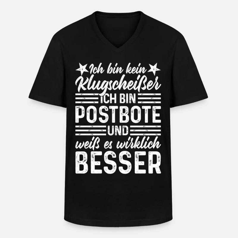 Postbote - Männer-T-Shirt mit V-Ausschnitt - Schwarz