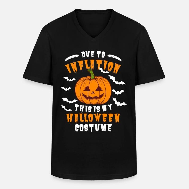 Inflation Halloween Spruch - Männer-T-Shirt mit V-Ausschnitt - Schwarz