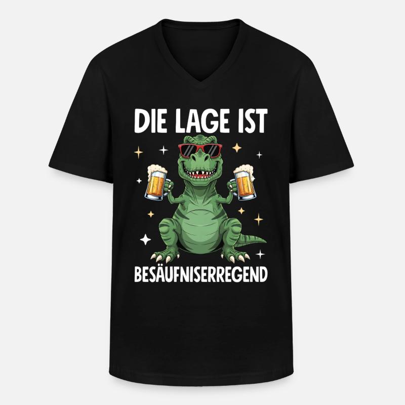 Die Lage Ist Besäufniserregend - Männer-T-Shirt mit V-Ausschnitt - Schwarz