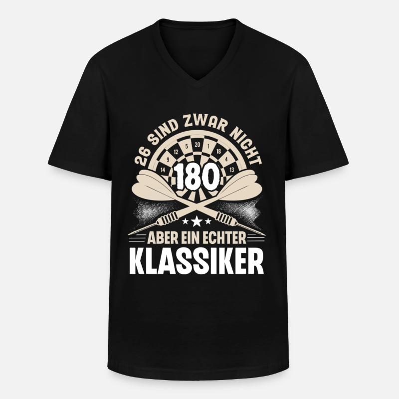 Dart Darten Darts - Männer-T-Shirt mit V-Ausschnitt - Schwarz