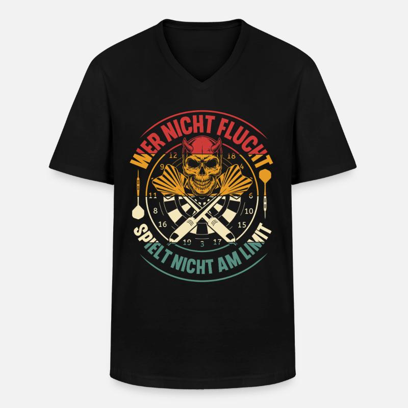 Darts - Männer-T-Shirt mit V-Ausschnitt - Schwarz