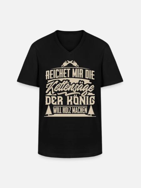Holzfäller - Männer-T-Shirt mit V-Ausschnitt - Schwarz