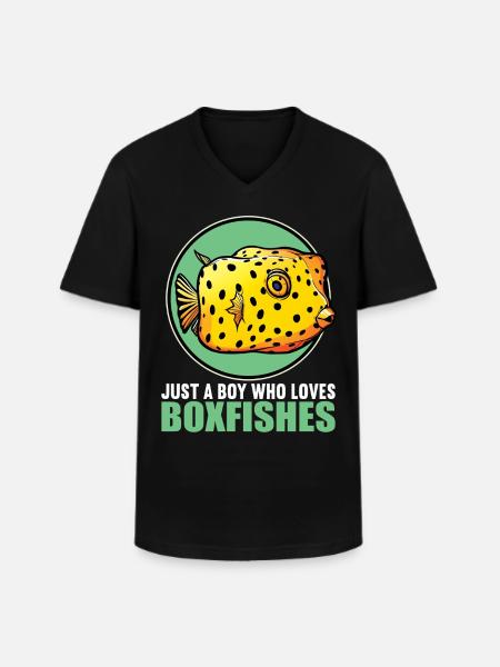 Poisson-coffre Poisson-coffre - T-shirt col V Homme - noir