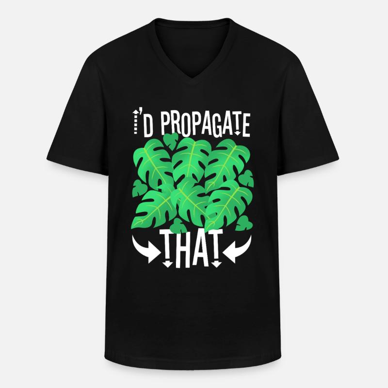 I'd Propagate That - Männer-T-Shirt mit V-Ausschnitt - Schwarz
