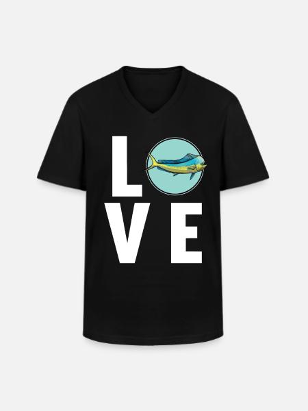 Mahi Mahi Dolphinfish - Men's V-Neck T-Shirt - black