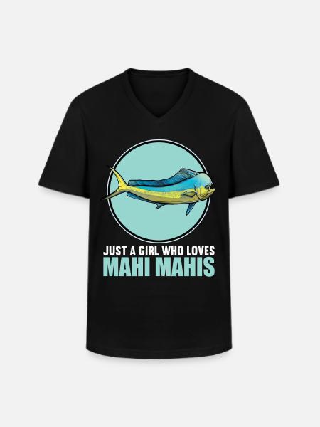 Mahi Mahi Dolphinfish - Men's V-Neck T-Shirt - black