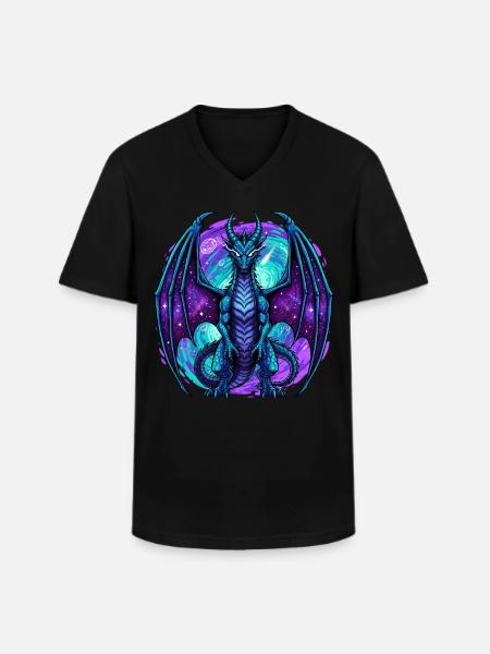 Blue Dragon - Men's V-Neck T-Shirt - black
