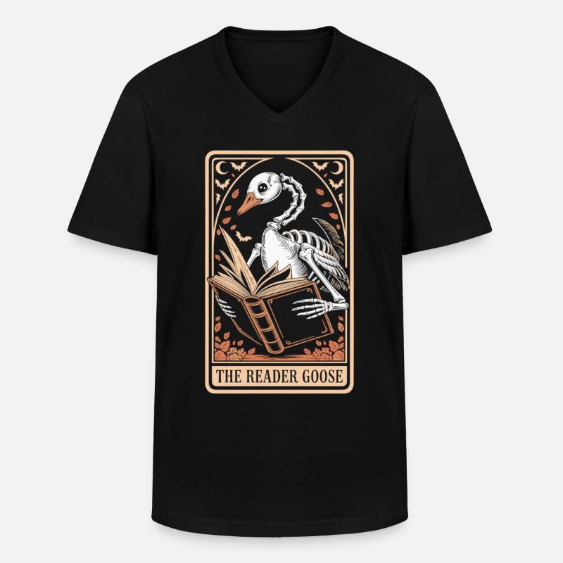 Tarot Gans Leser - Männer-T-Shirt mit V-Ausschnitt - Schwarz