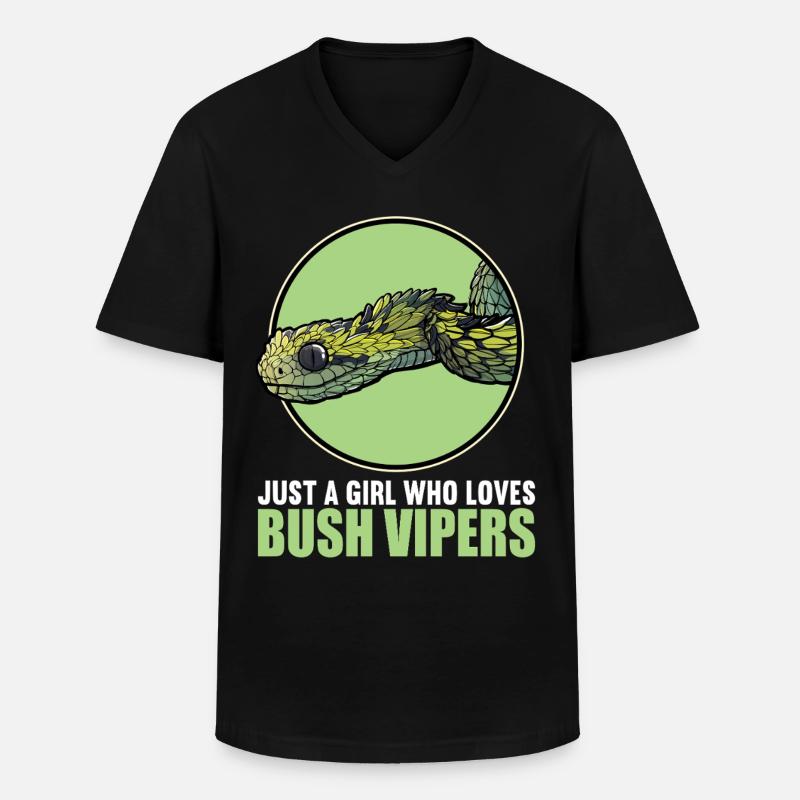 Buschvipern Buschviper - Männer-T-Shirt mit V-Ausschnitt - Schwarz