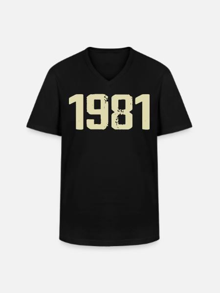 Jubilee 1981 - Men's V-Neck T-Shirt - black