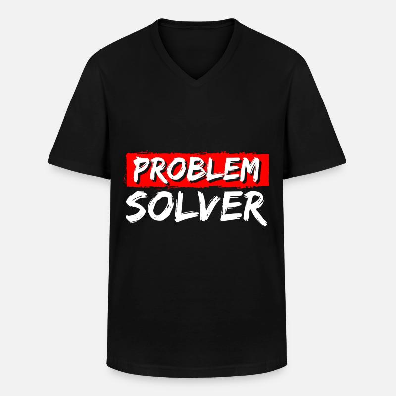 Solution Funny No problem - Men's V-Neck T-Shirt - black